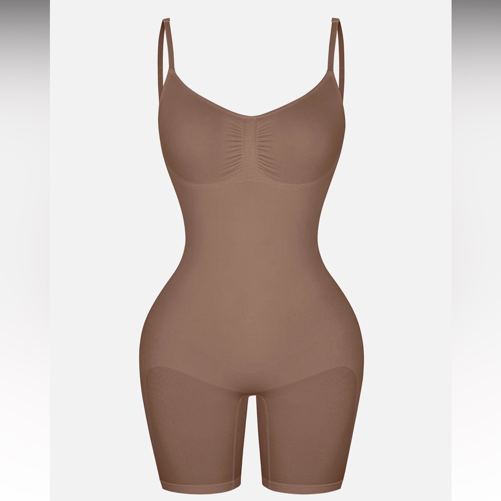 Seamless Brown Shapewear Bodysuit - Picture 7 of 16